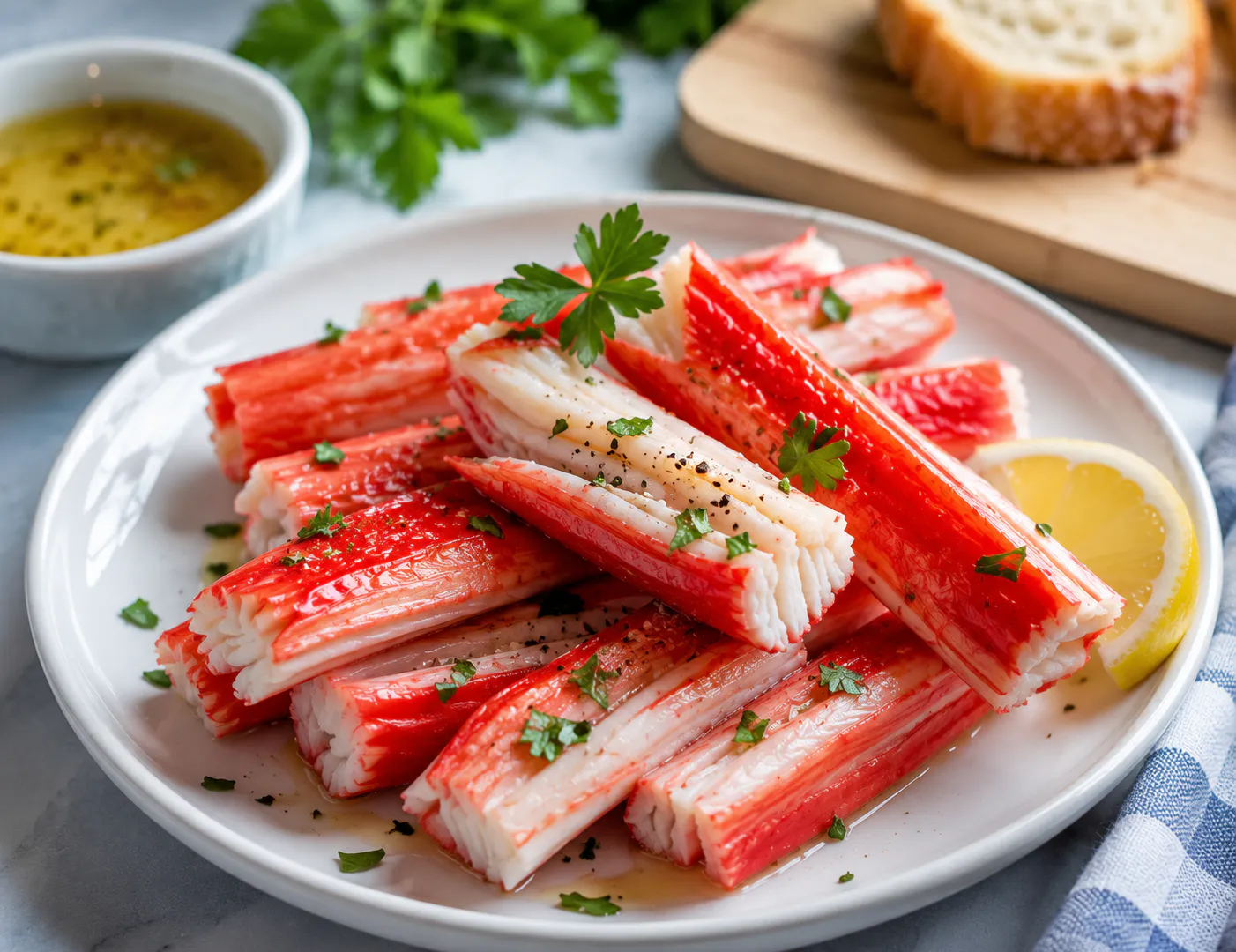 Залила крабовые палочки кипятком — вкус стал совсем другим: теперь готовлю их только так и каждый раз удивляю гостей