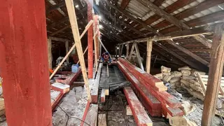 Калужские специалисты приступили к восстановлению многоквартирного дома в подшефном Первомайске