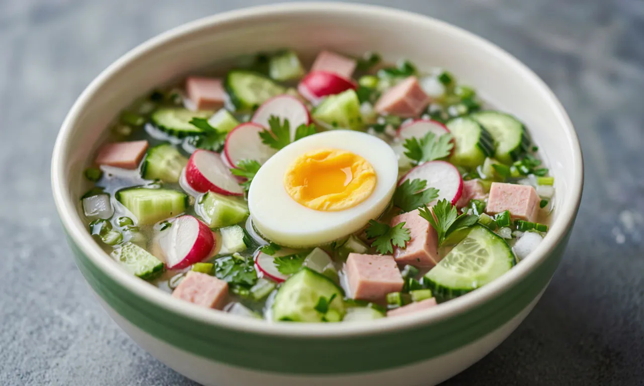 Окрошка, которая всегда получается вкусной и ядреной: мой секрет в заправке