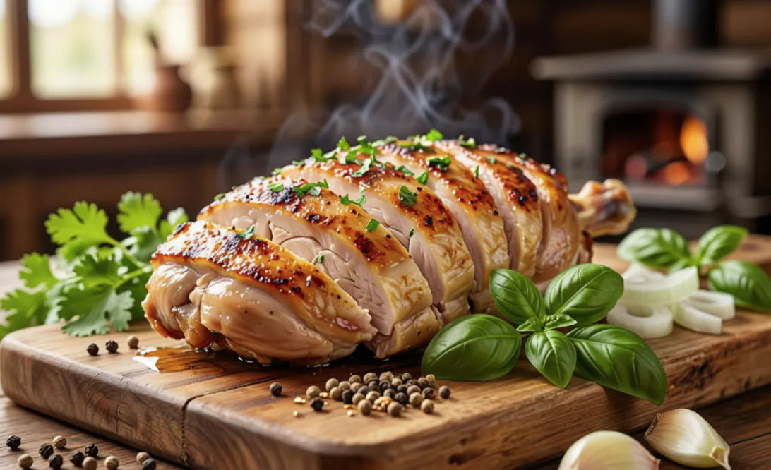 Куриное филе раньше выходило сухим, пока не подсмотрел грузинский способ: мясо сочное и ароматное — теперь только так и готовлю