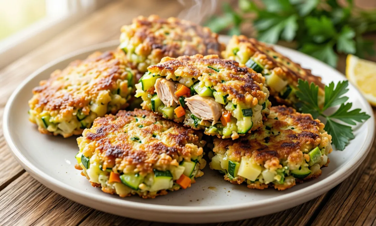 Смешиваю тёртый кабачок с картошкой и ложкой аджики: готовлю сочные котлеты с куриным филе — со стола сметают за минуту