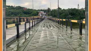 Понтонный мост вновь соединил берега Оки