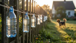 Подвешиваю бутылку с водой к забору: хитрый трюк помог решить одну надоевшую проблему