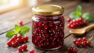 Красную смородину превращаю в обалденный соус-конфитюр: и к мясу, и к сыру, и просто на хлебушек — банка уходит за один ужин